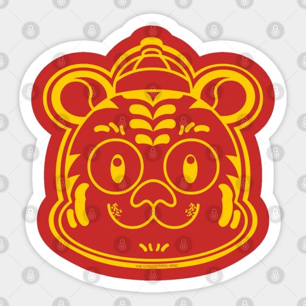 CNY: YEAR OF THE TIGER (BOY) OUTLINE Sticker by cholesterolmind